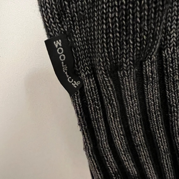 Woolrich Vintage Full Zip Sweater Grey Distressed - Picture 8 of 11